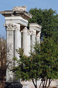 ruinerne, resterne, Efesos, græske by, Lilleasien, Temple, Pierre