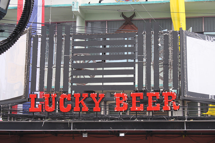 cervesa sort, bar, Bangkok, Tailàndia, promoció, Àsia, carretera