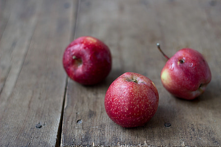 červené jablko, zdravé, jedlo, organické, nedokonalé, Výživa, ovocie