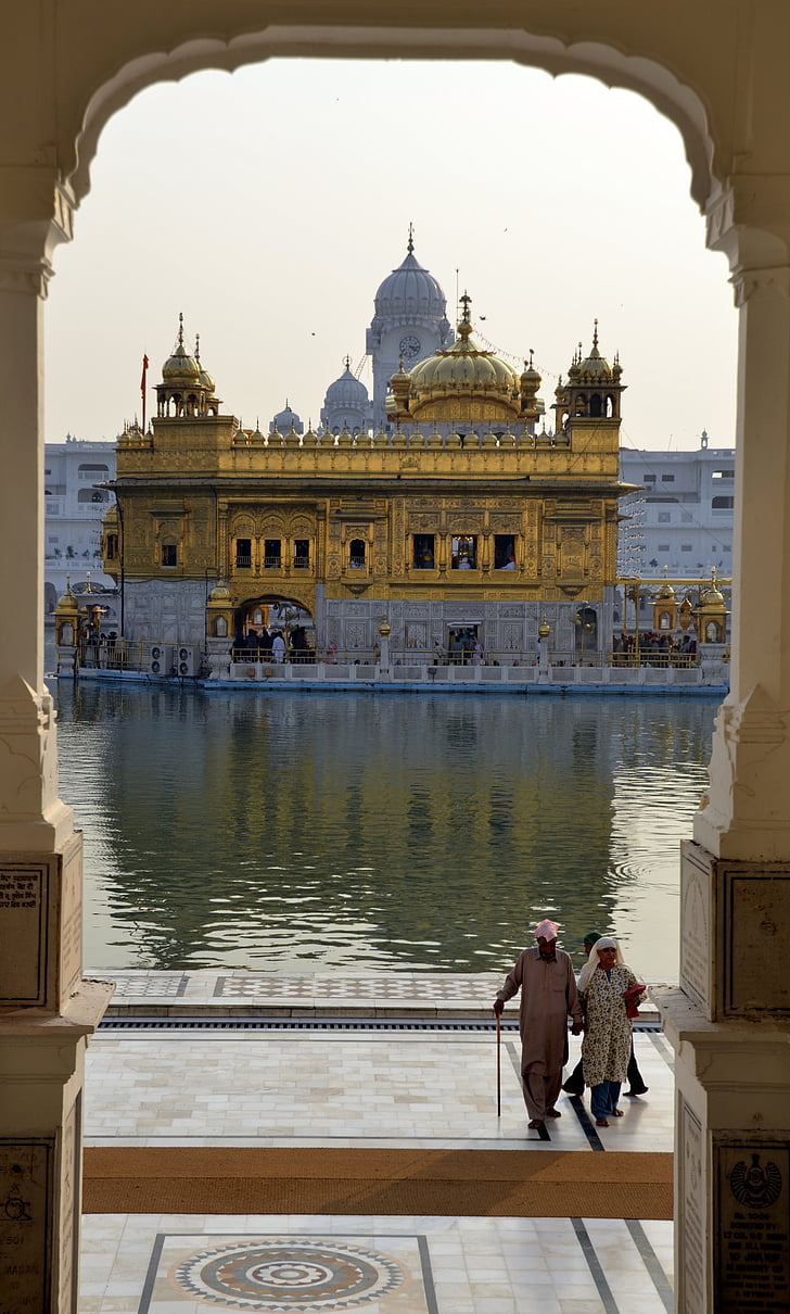 zlati, tempelj, amristsar, Indija, arhitektura