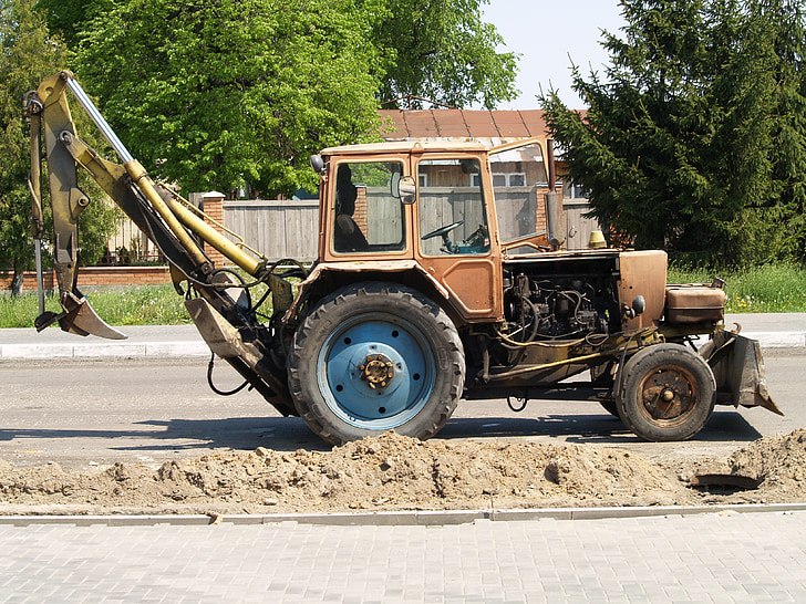 traktor, perbaikan jalan, peralatan konstruksi, situs konstruksi, buldoser, Tanah kendaraan, Mesin