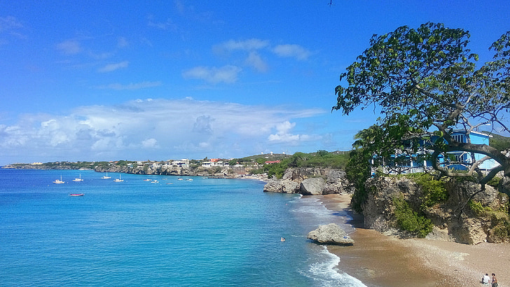 plaža, WestPointu curacao, Curacao, Obala, vode, oceana, more