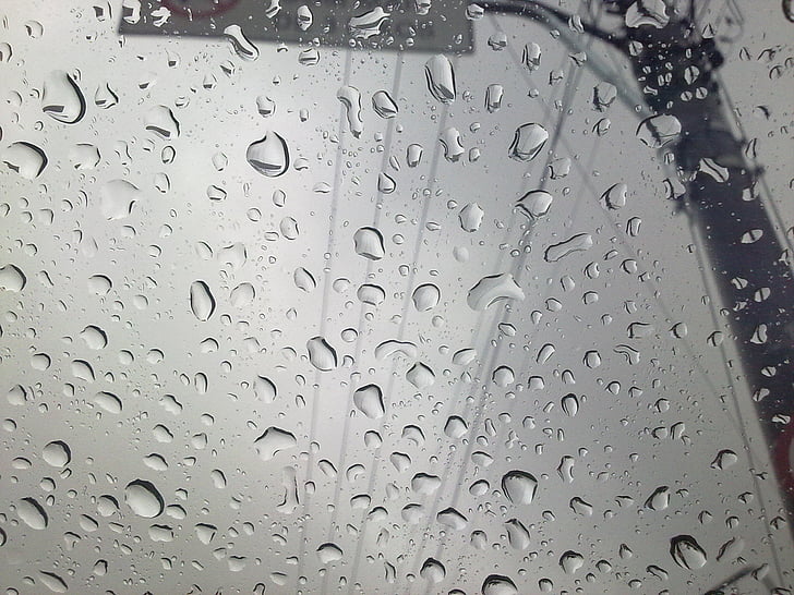 hujan, tetes, cairan, alam, jendela, tetesan, tekstur