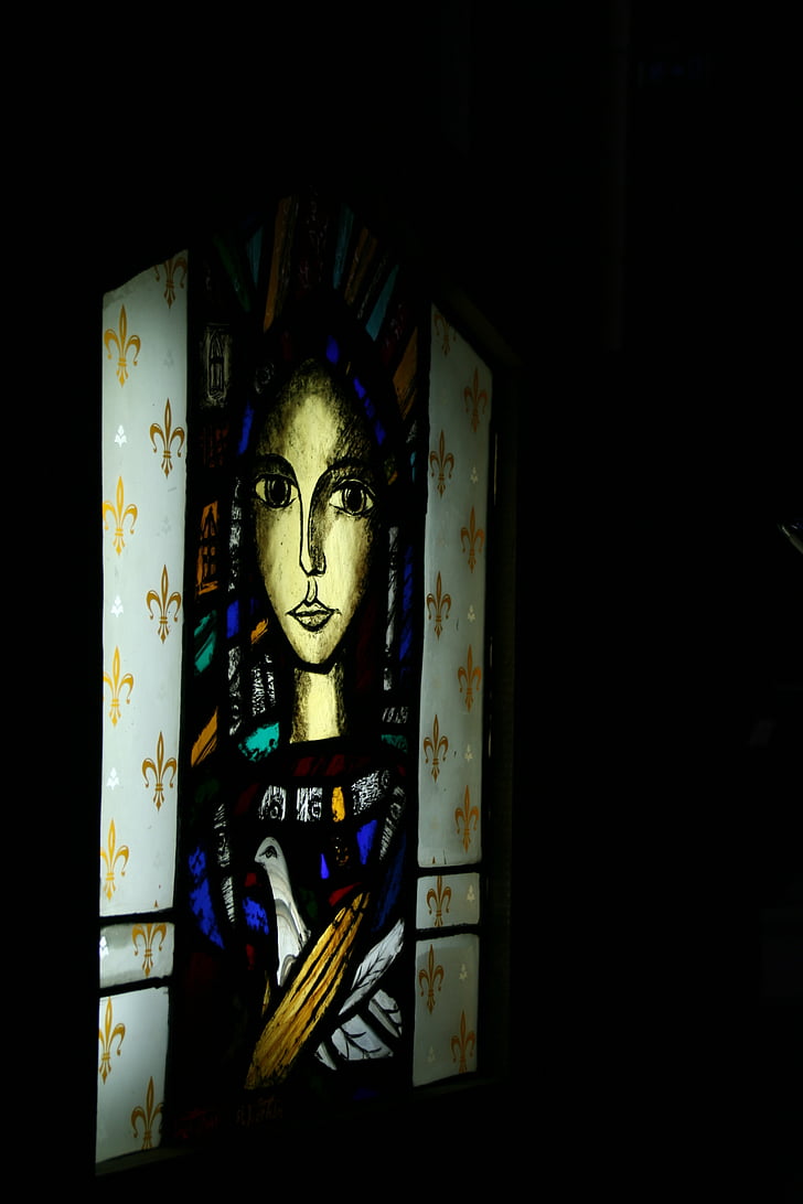 Gebrandschilderd glas, kerk, religie, Katholieke