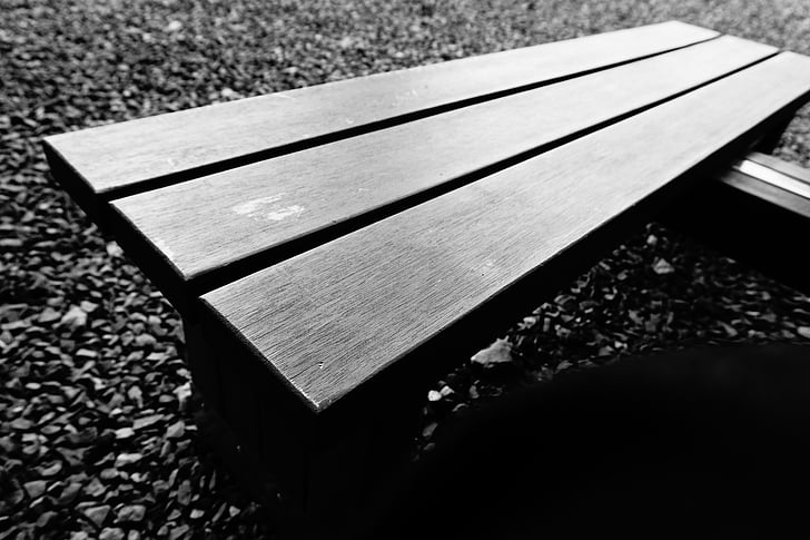 Stuhl, Sitzbank, schwarz / weiß, Park, Holz - material, Natur, im freien