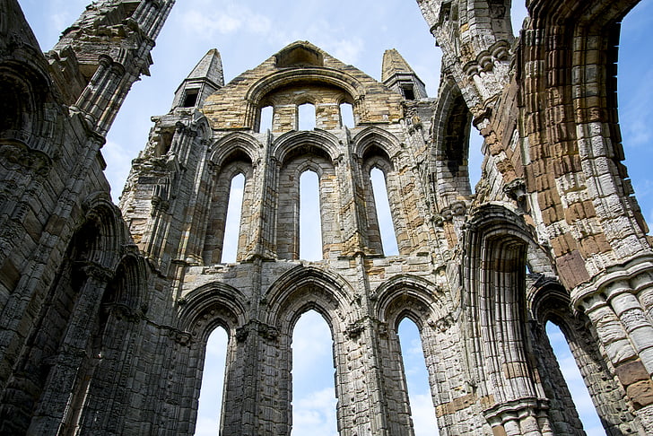whitby abbey, ruins, history, england, church, old, ancient