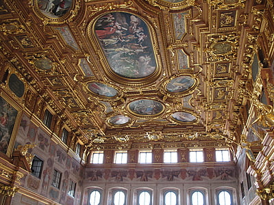 Golden hall, Balai kota, secara historis, Kota, Augsburg, arsitektur, di dalam ruangan