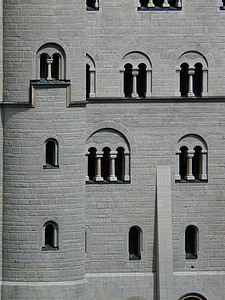 zid, kamena, dvorac, viteški dvorac, prozor, stupčasti, toranj