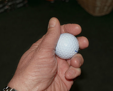 golf, golf ball, ball, hand, holding, sport, game