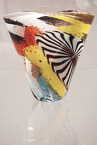 váza, üveg, színes, Dino martens, design, klasszikus, Velence