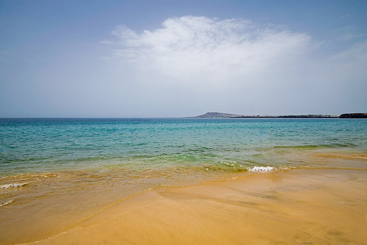 Playa del pozo, Lanzarote, Kepulauan Canary, Spanyol, Afrika, laut, Pantai
