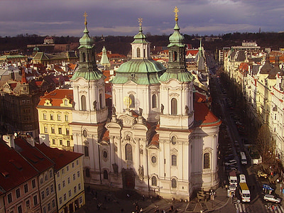 Prag, Tjeckien, staden, Urban, byggnader, kyrkan, Sky