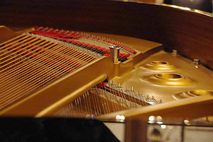 klavirske žice, žice, klavir, instrumenta, glazba, zvuk, Piano akcije