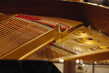 สายเปียโน, สตริงการ, เปียโน, เครื่องดนตรี, เพลง, เสียง, การดำเนินการที่เปียโน