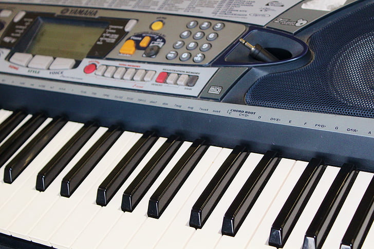 tastatur, musikinstrument, klaver, epiano, band