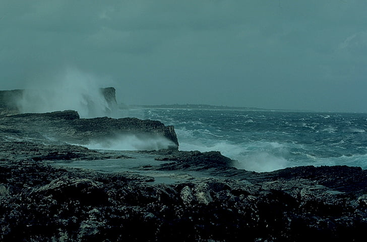 καταιγίδα, στη θάλασσα, Άνεμος, φύση, νερό, κύμα, δύναμη