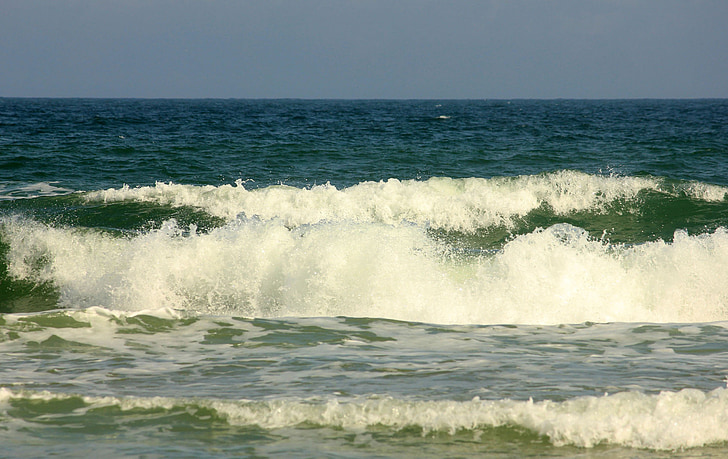 Daytona beach, pláž, Florida, Spojené státy americké, oceán, vlny