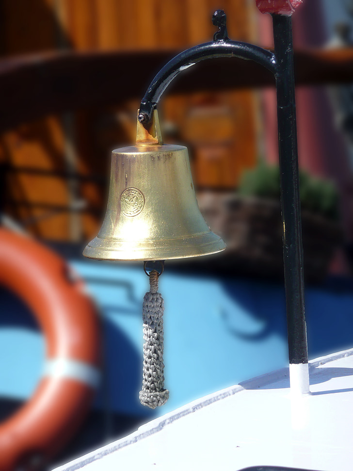 vaixell, campana de vaixell, senyal, adorn, metàl·lics, marítim, accessoris de vaixell