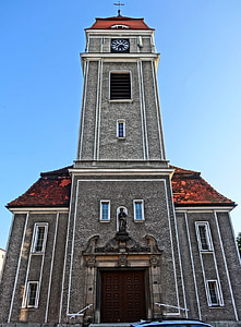saint adalbert, church, tower, bydgoszcz, religious, building, architecture