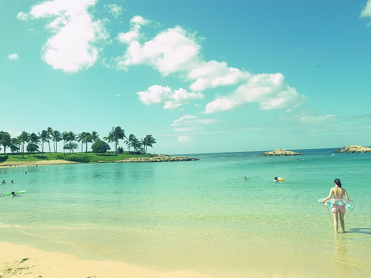 mare, Hawaii, estate, ragazza, spiaggia, Vacanze, persone