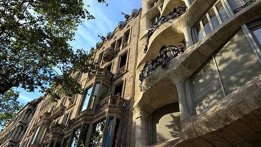 arkitektur, Gaudi, konst, landskap, turist, turistattraktion, Barcelona