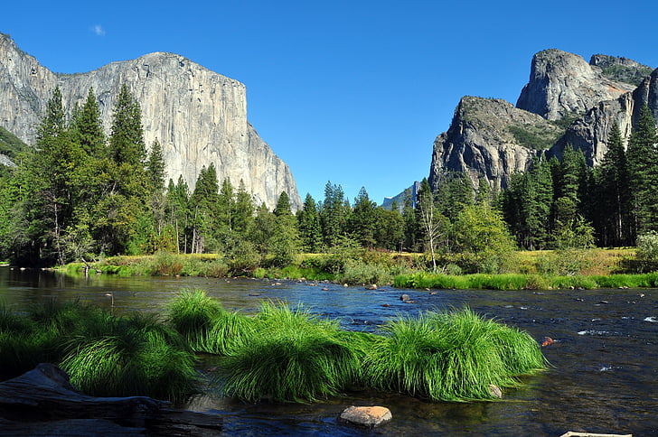 natuur, Yosemite Nationaalpark, Verenigde Staten, landschap, water