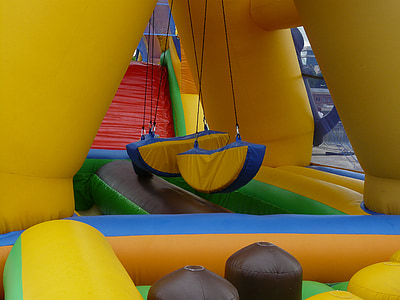 Bouncy pilis, žaidimo įrenginys, vaikai, vaikų žaidimų aikštelė, krutėti, laisvalaikio, žaisti