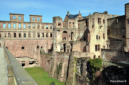 Heidelberg, Heidelberger schloss, fosa zamku, Zamek