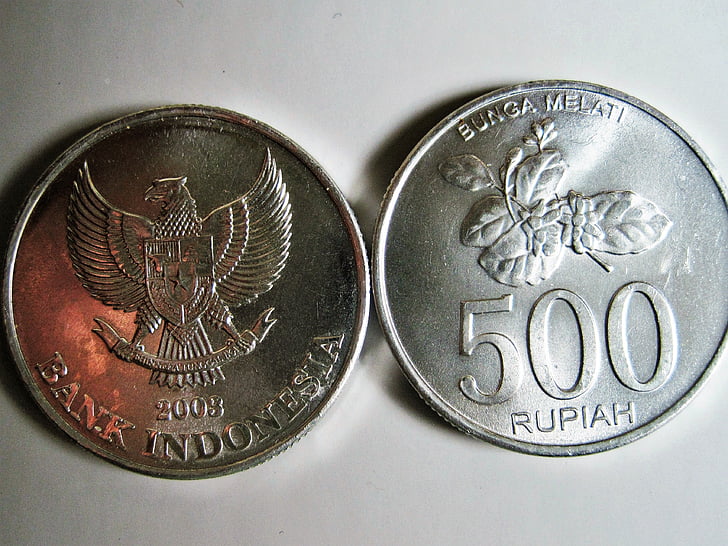 indochinese rupiah, banka Indonezija, kovanice, novac, valuta, metalni novac, novac i novčani ekvivalenti