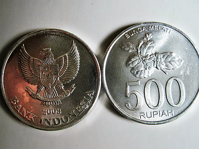 Indochinese rupija, banka Indonezije, kovanci, denar, valute, kovinski denar, denar in denarni ustrezniki