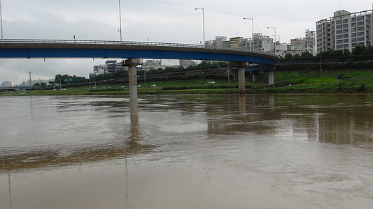 Ζούνζα, Ποταμός, μετά από, βαριά, βροχή, μετά τη βροχή