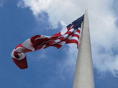 Αμερικανική σημαία, χτύπημα, φτερουγίσματα, πατριωτισμός, Ηνωμένες Πολιτείες, ΗΠΑ, πατριωτικό