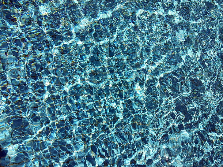 plavanje, bazen, vode, val, tekstura, plavati, na prostem