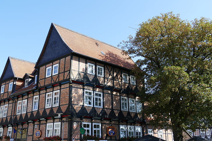 wolfenbüttel, lower saxony, city, old town, historically, bowever, truss