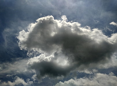 oblaky, Olovo-šedá, podsvietenie