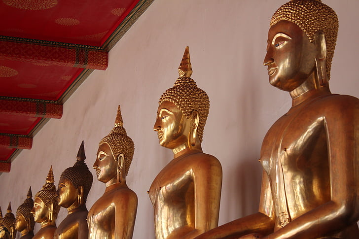 Bkk, Bouddha, Or, méditation, bouddhisme, Thaïlande, l’Asie