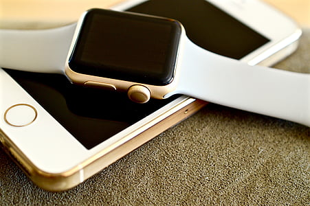 Apple Watch, iPhone, Apple, teknologi, modern, komunikasi, Clock