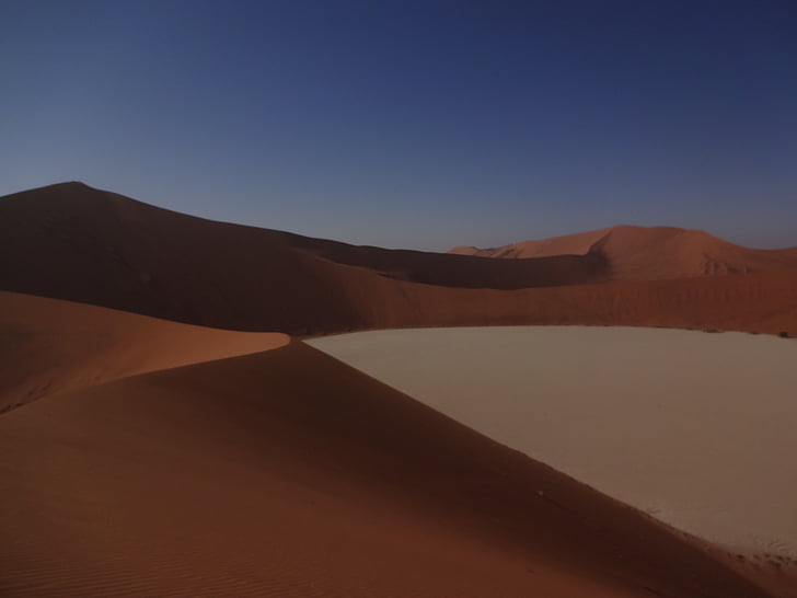 désert, dune, paysage, sable, l’Afrique, empreintes de pas, sec