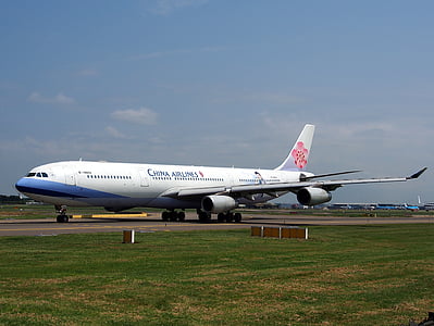 Kina flyselskaper, Airbus a340, fly, fly, Taxiing, lufthavn, transport