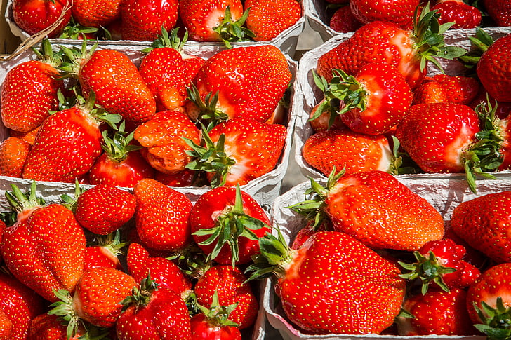 aardbeien, fruit, vruchten, vitaminen, Berry, aardbei, gezond eten