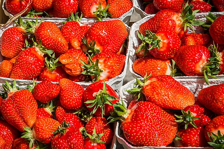 jordbær, frukt, frukt, vitaminer, bær, jordbær, sunn mat