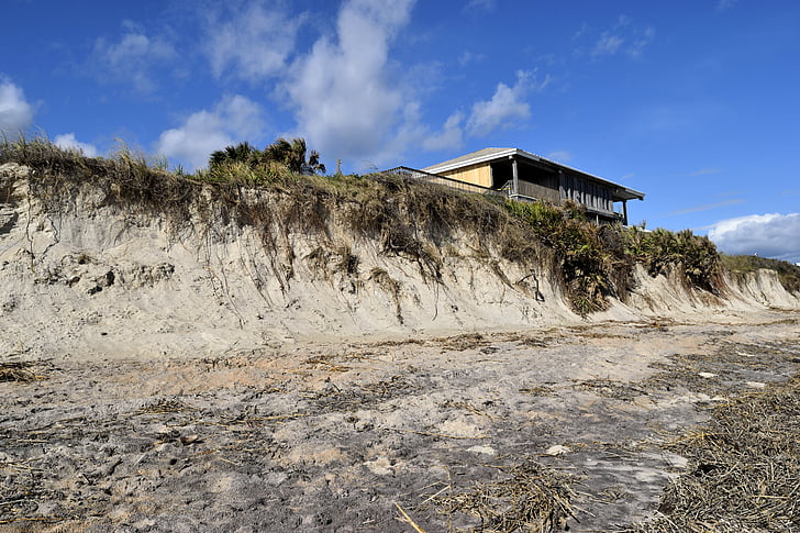 beach erosion, hurricane matthew, damage, destruction, beach, landscape, property