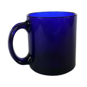 mug, glass, cup, blue, coffee, single Object, isolated