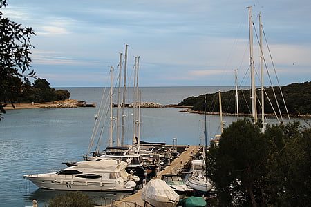 Port, Yacht, motorcsónak, jachtok, Marina