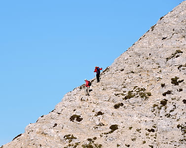 escalada, alpinistas, Início, Rio acima, carega, caminhadas, Veneto