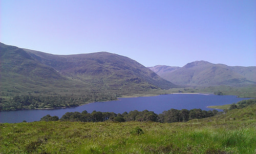 Skottland, Loch, Loch affrich, sommar, skotska, landskap, vacker natur