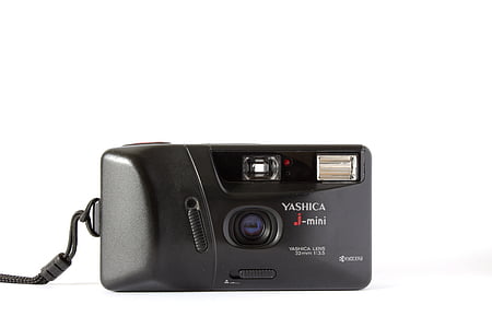 Yashica, fotoaparát, analogový, čočka, nostalgie, Fotografie, Retro