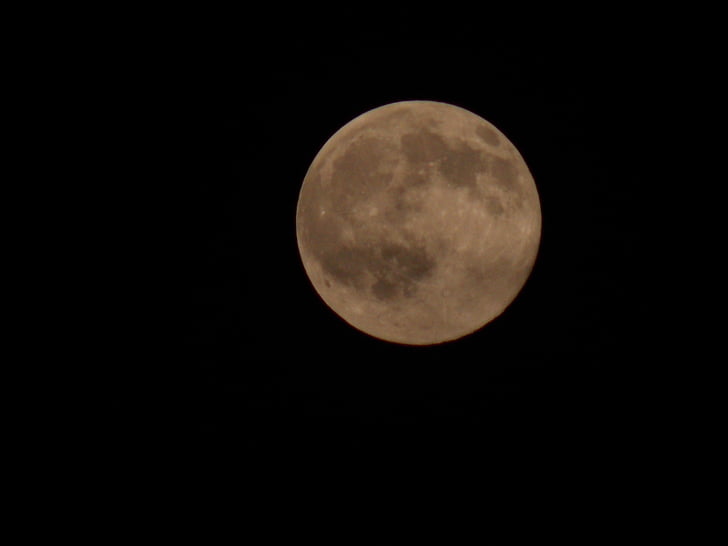 moon, full moon, night, sky