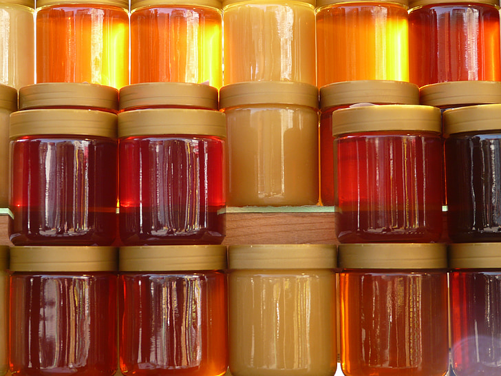 honing, honing pot, honing te koop, imker, bijenteelt, Sweet, voedsel