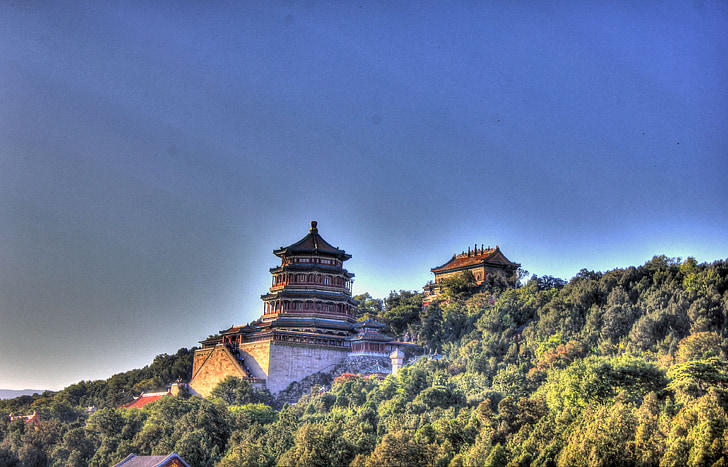 tempelet, trær, Hill, fjell, tårnet, Pagoda, hellige